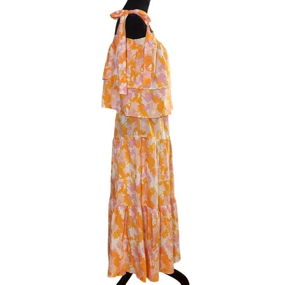 MICHELLE MCDOWELL Sadie Spring Blooms Orange 2pc Set, Size Medium - Picture 2 of 16